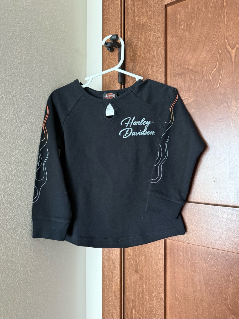 Harley-Davidson Long-Sleeve Top with Flame Sleeves